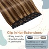 Elailite Real Hair Clip-In Extensions 1 Weft #4P27 Medium Brown