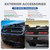 Smoked Tail Light Covers for Dodge Challenger 2015-2024, Smoke Black