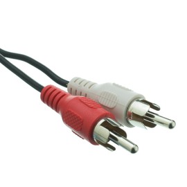 50ft 3.5mm Stereo Male to 2RCA Male (Right and Left) RCA Audio Cable (50 Feet) Gold Plated (Red/White) Y Splitter Audio Cable Compatible with Smartphone, MP3, Tablet, Speakers ED737351 (3 Pack)