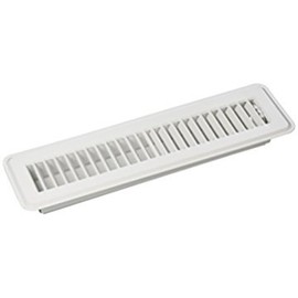 Rocky Mountain Goods White Floor Register for 2"x12" Duct Opening (Actual Dimensions 3 3/4" x 13 1/2") - Heavy Duty - Walkable - Premium Finish - Easy Adjust Air Supply Lever