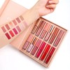 12 Colors Matte Nude Lipstick Set Velvety Long Lasting Non-stick