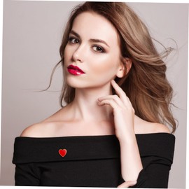 PRETYZOOM Heart Brooch Set 12 Red Heart Pins Love Heart Brooch for Valentine's Day Anniversary Costume Accessories Decoration Clothing Brooch Pin Red Heart Pin