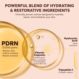 PDRN Salmon DNA Serum – Anti-Aging Face Serum with Hyaluronic Acid, Tripeptide & Vitamins (10,000ppm) – Hydrating Facial Serum for Blemishes, Collagen Boost & Fine Lines – Korean Skincare – 1 Fl Oz