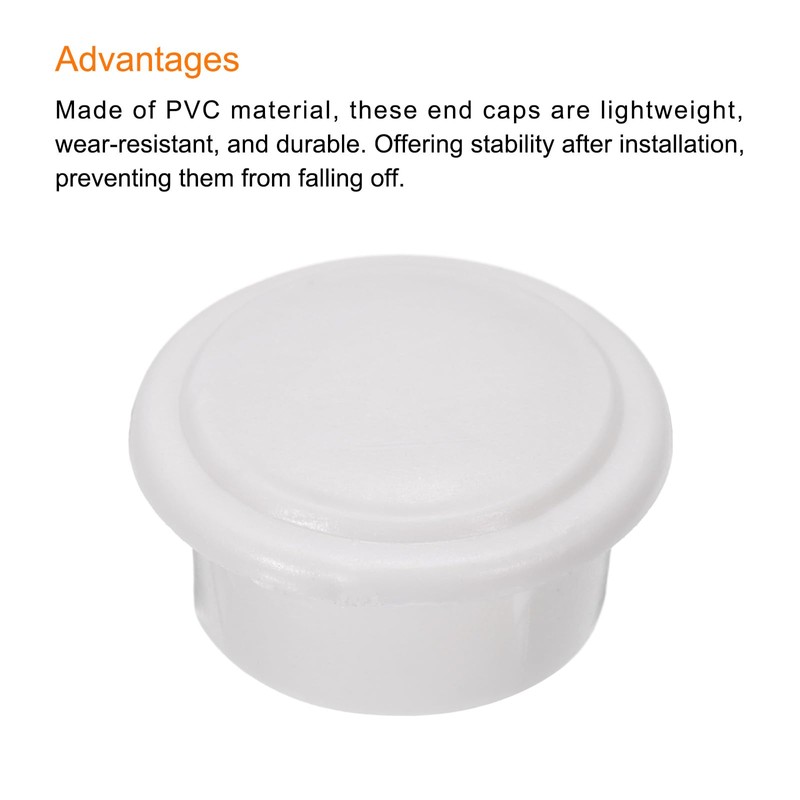 sourcing map PVC Tube Covers Internal Plug Pipe Inner 32mm