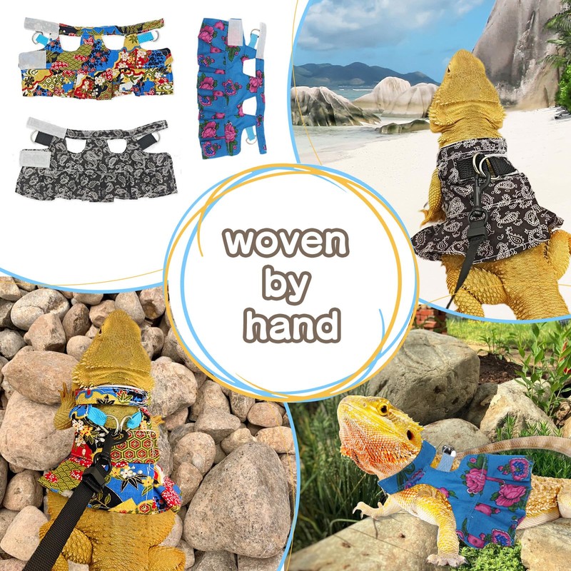 Lizard Harness Dress and Leash, Adjustable Hamster Ferret Harness and