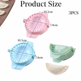 3 Pcs Dumpling Mold Tools Coloured Dumpling Molds Manual Chinese Dumpling Pasty Molds for Family Gathering Picnic Christmas Thanksgiving New Year's Day,Gyoza Wrappers,Dumplings Maker