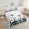 Castle Fairy Dandelion 3 Pcs Queen Size Comforter Set,Dragonfly Flowers