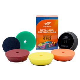 3 Inch Polishing Pads – 6 Pack for Car Detailing, Soft Foam Pads for Waxing, Polishing & Buffing, Ideal for Scratch & Swirl Removal – Compatible with DA & Rotary Polishers