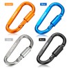 Lixada 9 Pack Aluminum Alloy D-ring Locking Carabiner Clip Set