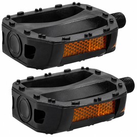 Kisangel Pedals with Non-Slip and Reflectors, Children's Bicycle Replacement Parts, Children's Bicycle Pedals, Lightweight Plastic Replacement Pedals for Children, Universal Fit for Road and Off-Road Rides