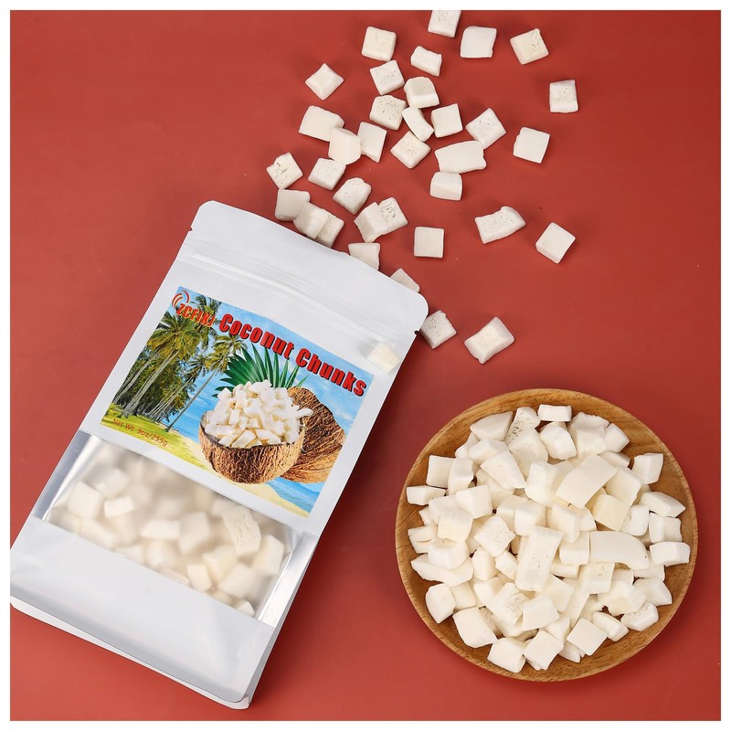 Dried Coconut Chunks Unsweetened Natural Coconut Crunchy Snacks Healthy Tropical
