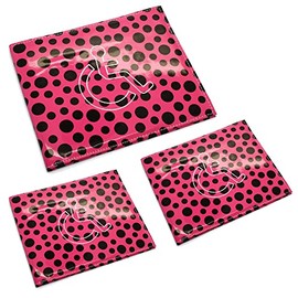 Disabled Badge and Timer Holder Disabled Badge Holder for Car Blue Badge Protector Hologram Safe Parking Permit Display Cover Disability Badge Cover Polka-Dot (Pink)