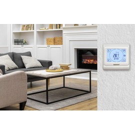 Thermostat E91 mit LCD-Touchscreen 16A - Digitales Raumthermostat programmierbar mit Internem Temperatursensor und Bodenfühler - Heizungssteuerung für Fußbodenheizung.