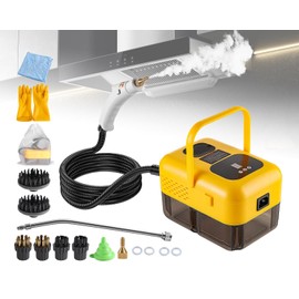 Foandbevi Steam Cleaner for Home, Handheld 2500W High Pressure Steamer for Cleaning, 9-Level Multipurpose Steam Cleaner for Car Detailing Floor Upholstery Kitchen Bathroom Grout Tile, 14 Accessories