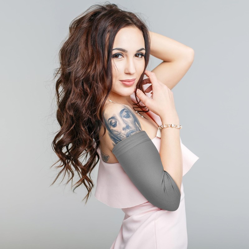 Vicenpal 2 Pairs Tattoo Cover up Sleeve Forearm Arm Sleeves