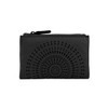 Laura Biagiotti Ladies Genuine Leather Perforated Geometric Pattern Small Compact