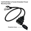 YINGAYOU Ethernet Threaded Fixed Extension Cable 1000Mbps RJ45 Male to