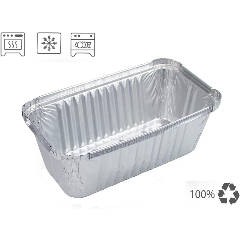 Miamex - 25 x Disposable Aluminium Food Transport Bowls with