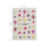 4 Blätter farbenfrohe 3D Blumen-Nagel-Sticker, selbstklebend, Nagelkunst-Design-Zubehör, hohe Qualität