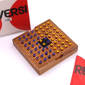 ROMBOL Reversi - Interesting strategy game for 2 people with practical closure strap, colour: yellow/blue