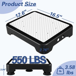 SOYO Mobility One Step Stool, Heavy Duty Indoor Outdoor Non-Slip Small Step Platform Assistive Device for Adult Elderly, Standing Support and Step Riser for Car, Bed, Door, Stair, Bathroom Black-White