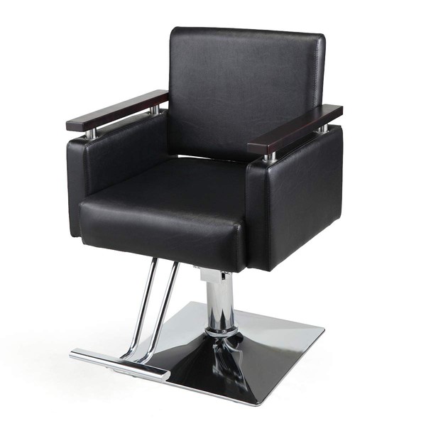 PENNYNANA Hydraulic Barber Chair, 360 Degrees Swivel, Heavy-Duty Styling Chair for Barbershop, Beauty Salon, Spa, Tattoo Equipment, Black