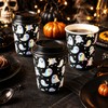 50 Set Halloween Disposable Coffee Cup & Lid, 8oz Holographic