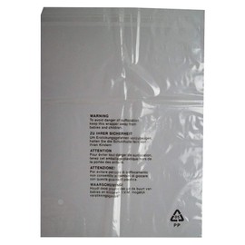 100 Pack - 10" x 12" 250x300mm Clear Polythene Plastic Clothing Garment Bags for T-Shirts Display