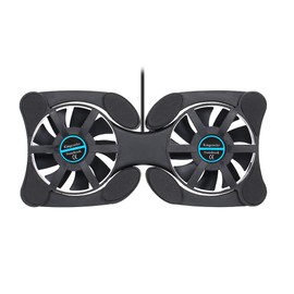 burko Enfriador de Ventilador Plegable,Mini portátil Plegable Plegable USB Dual Fan Cooler Cooling Pad para PC Lap Notebook 7