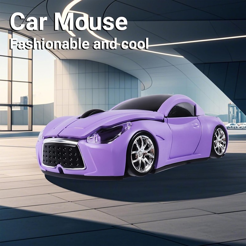 Car Mouse, Wireless Mouse (Purple)