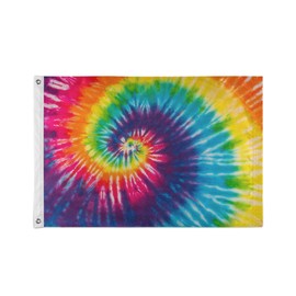 Swirl Rainbow Tie Dye Flags 2x3 ft Flying Outdoor Flag Premium Banner for Home House Yard Garden Lawn Decor All Weather