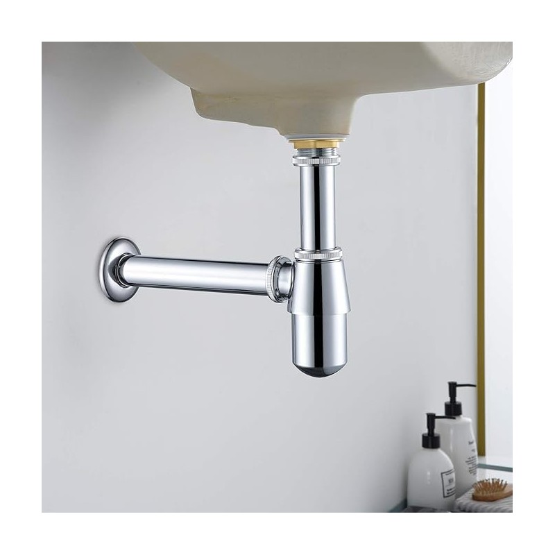 ZM Zinc&SS Bottle Trap Pipe Basin Sink Waste Kit 1-1/4'',