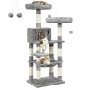 FEANDREA Cat Tree, Cat Tower for Indoor Cats, 56.3-Inch Cat