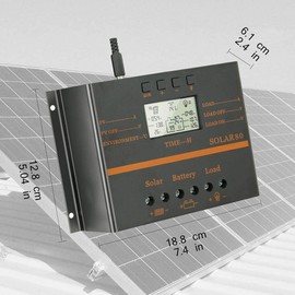 OOYCYOO 12V/24V Solar Charge Controller Solar Charger (80A)