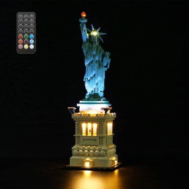 GEAMENT LED Light Set (Remote Control) Compatible with Statue of Liberty - Lighting Set for Architecture 21042 (Model Set Not Included)