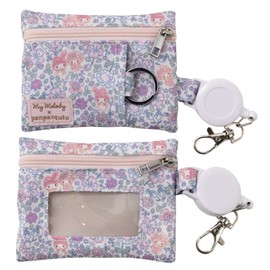 Pampa Tutu Pass & Key Case (with Reel), Pass Case, IC Card Case, Commuter Holder, Double-Sided, Extendable, Coin Case, ID Card Holder, School Commuting, My Melody