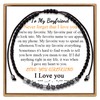 JoycuFF To My Boyfriend Bracelets for Anniversary Birthday I Love
