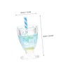 CIYODO Mini Luminous Set 6pcs Miniature Ice Goblet Miniature Pretend