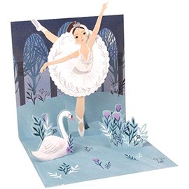 Up With Paper Pop-Up Treasures Greeting Card - Swan Lake