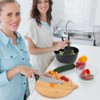 Salad Bowl with Sealed Lid, 9.8inches Black Airtight Large Salad