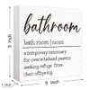 Funny Bathroom Wood Sign Bathroom Definition Sign Wood Block Sign