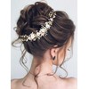 Gorais Diadema de flores para novia de boda con cristales