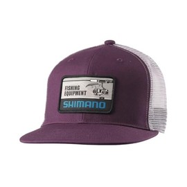 Shimano CA-067Y Graphic Flat Mesh Cap, Purple, L