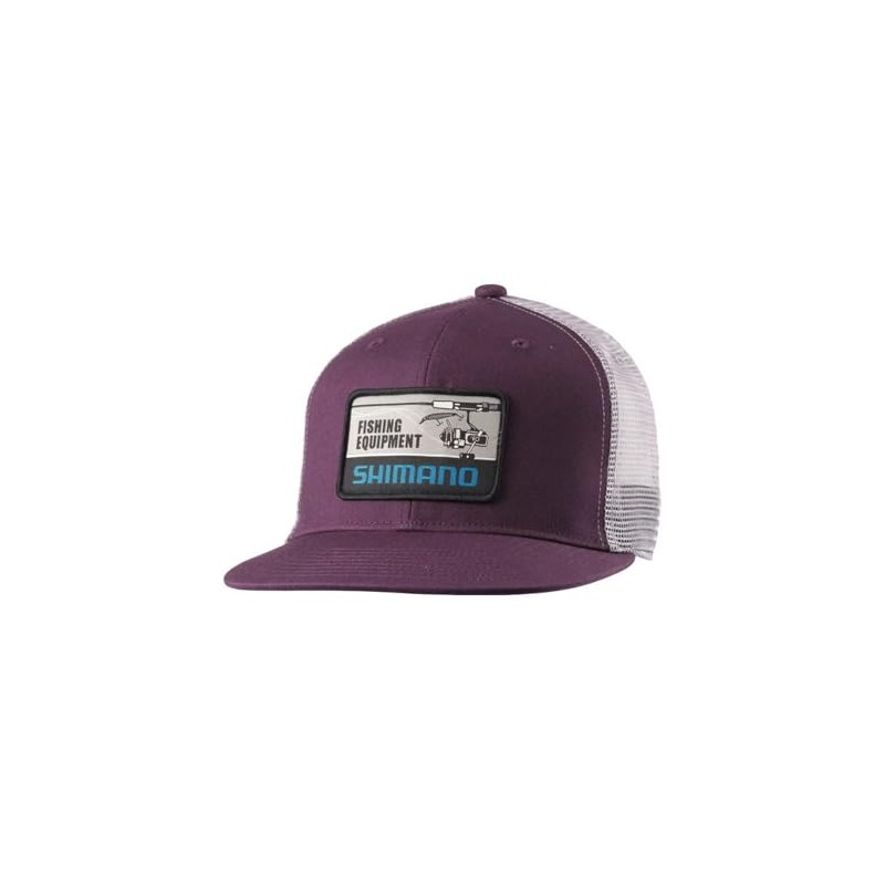 Shimano CA-067Y Graphic Flat Mesh Cap, Purple, L