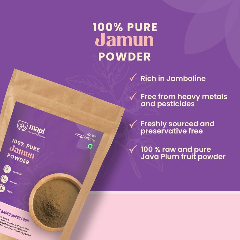 MAPL Jamun Powder 200g – 100% Pure, Natural Jamun Fruit