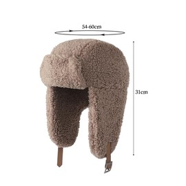 Adults Bomber Russian Hat Kids Winter Warm Trooper Trapper Hats Men Women Soft Plush Ushanka Cossack Aviator Hat Cap for Boys Girls Age 10+ Ear Flap Face Protector for Skiing Cycling Fishing Hunting