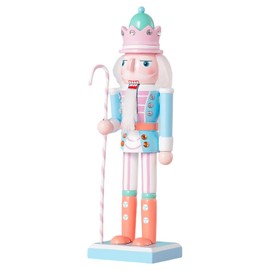 Christmas Decorations Nutcracker Ornaments,9.8 inch Wooden Nutcracker Figures,Festive Collectible Nutcracker Gift for Table Desktop Fireplace Thanksgiving Christmas Decor,Blue