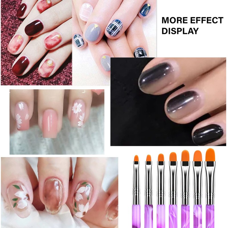 Olakin Nail Art Brushes Set[7 Pcs], Nail Art Painting Pen