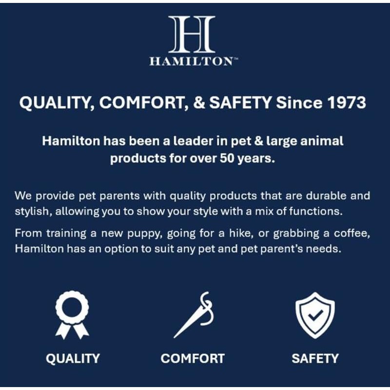 Hamilton Single Thick Nylon Buckle Dog Collar for Small &