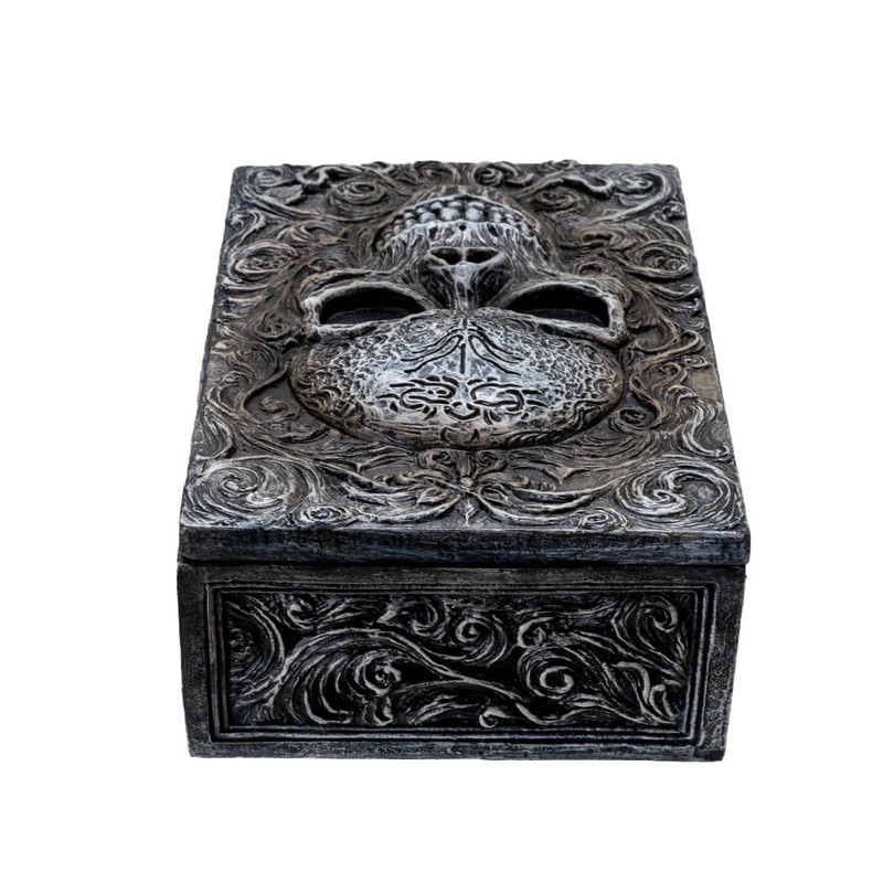 Pacific Giftware Skull Tarot Box - Embellished with Gothic Skull